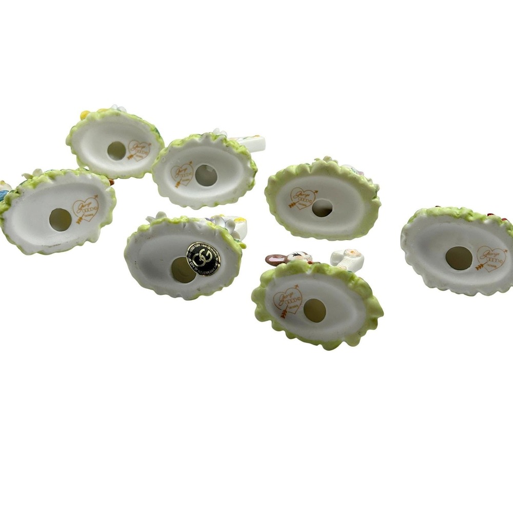 George Good Porcelain Birthday Number Cake Toppers Set of 7 Vintage 1980s - Picture 14 of 14